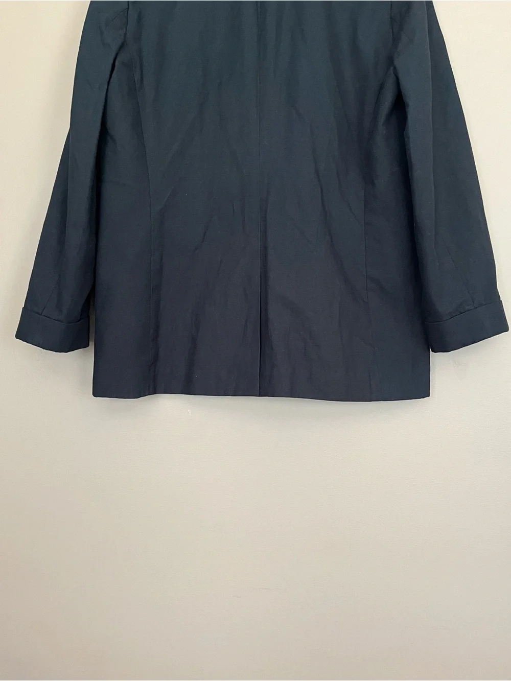 {J. Crew} Linen Blend Single Button Closure Blazer in Black - Women’s 12